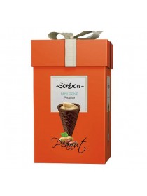 Мини-рожок хрустящий SORBON с какао начинкой (арахис и воздушные зерна) 200 гр